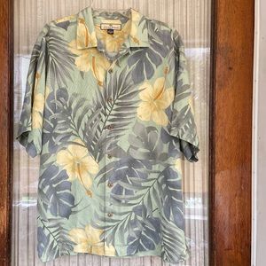 Silk Tommy Bahama Hawaiian Floral Shirt XL